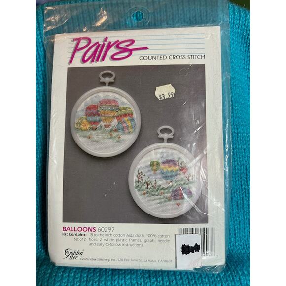 Pairs hot air ballon cross stitch kit - Picture 4 of 4